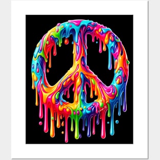 Melting Peace sign Designe #9 Posters and Art